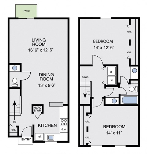 a floor plan of a living room and a dining room
